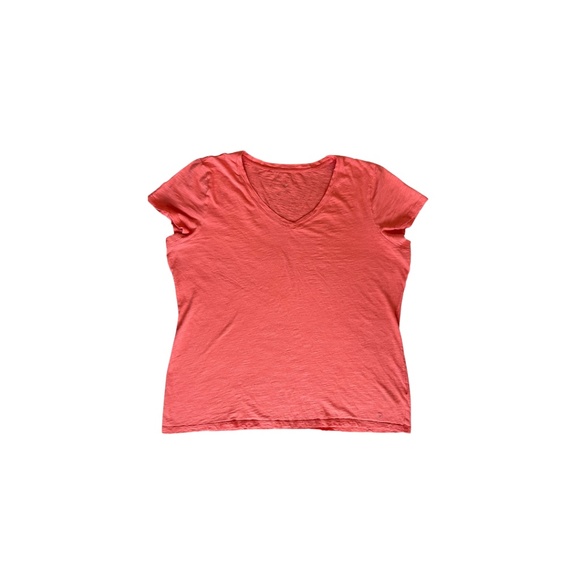 Tommy Hilfiger Short Sleeve V-Neck T-Shirt-Orange-Size 2XL - Picture 4 of 5